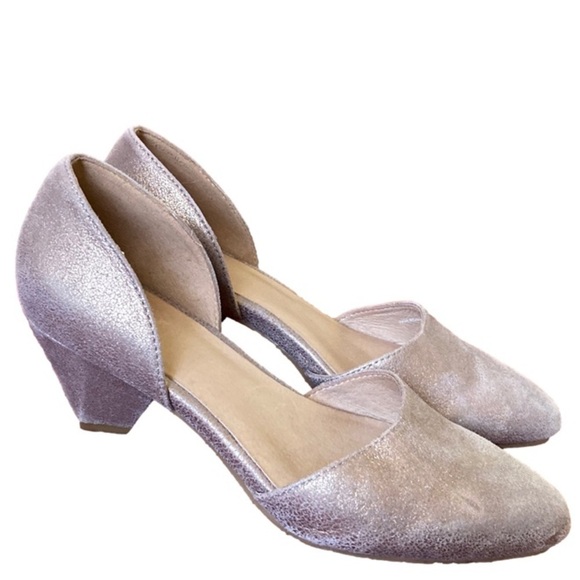 Eileen Fisher Rumi D’orsay Metallic Pump Champagne Women’s Size 6 - Picture 3 of 8